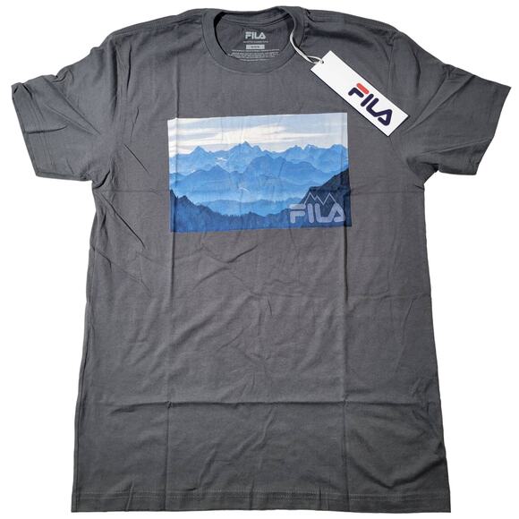 Fila Mountain Vista Tee Dark Grey‎ Heather M NWT - Picture 1 of 12